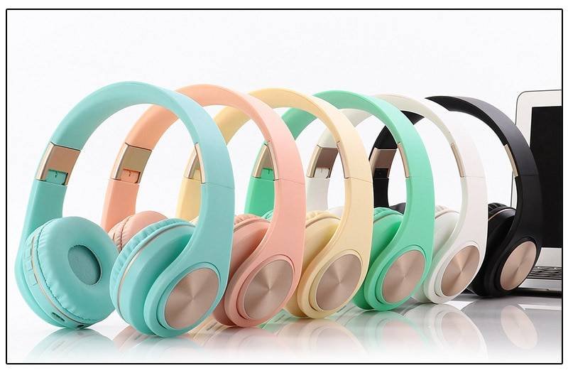 Bright Colored Folding Wireless Headphones
