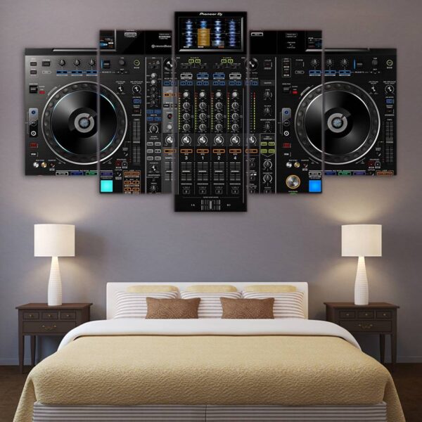 Canvas Pictures Home Decor 5 Pieces DJ Music Player Paintings HD Prints Music Console Poster Modular Living Room Wall Art Frame Home Decoration Wall Decor
