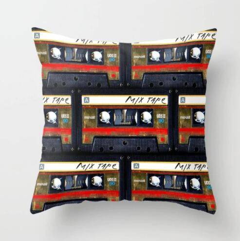 New Vintage Black and White Vintage Record Camera Series Pillow Sleeve Polyester Sofa Cushion Pillow Cover Home Decoration  … Home Decoration Pillow Cases