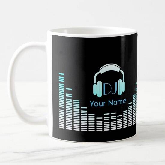 Personalized DJ Headphones Cup Cups & Mugs Kitchen Accessories