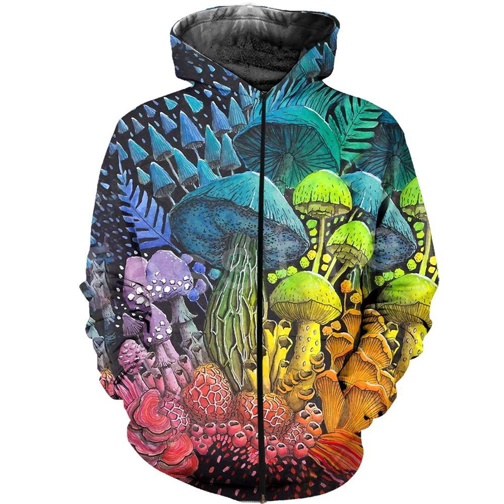 Psy Trance Mushroom Hoodie Exclusive DJ Fashion Hoodies Jackets Sweaters